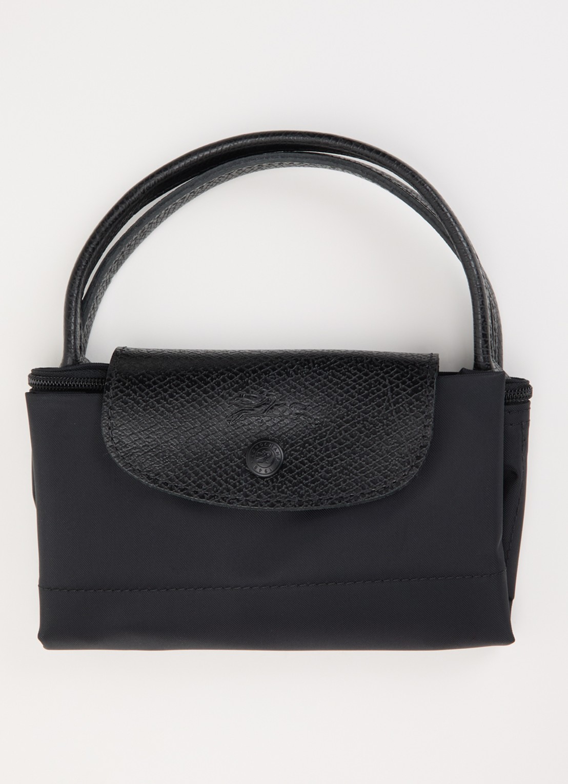 Longchamp Le Pliage One handtas S met leren details - detail 5 zwart