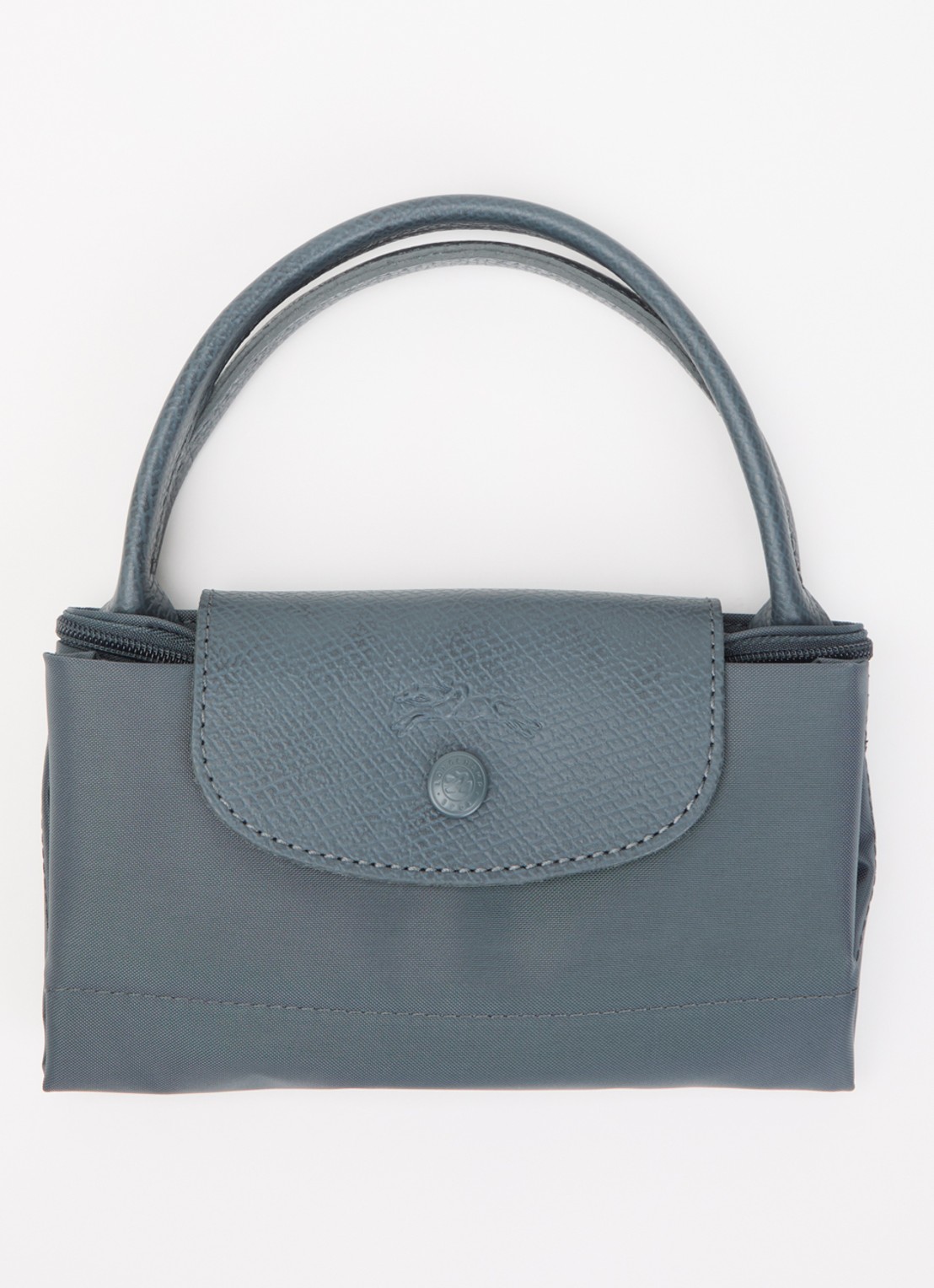 Longchamp Le Pliage One handtas S met leren details - detail 6 antraciet