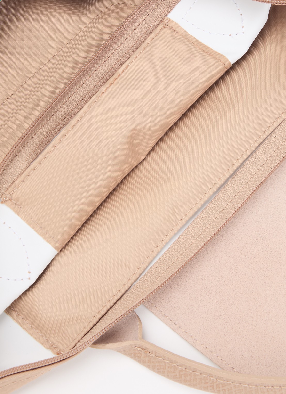 Longchamp Le Pliage One handtas S met leren details - detail 4 beige