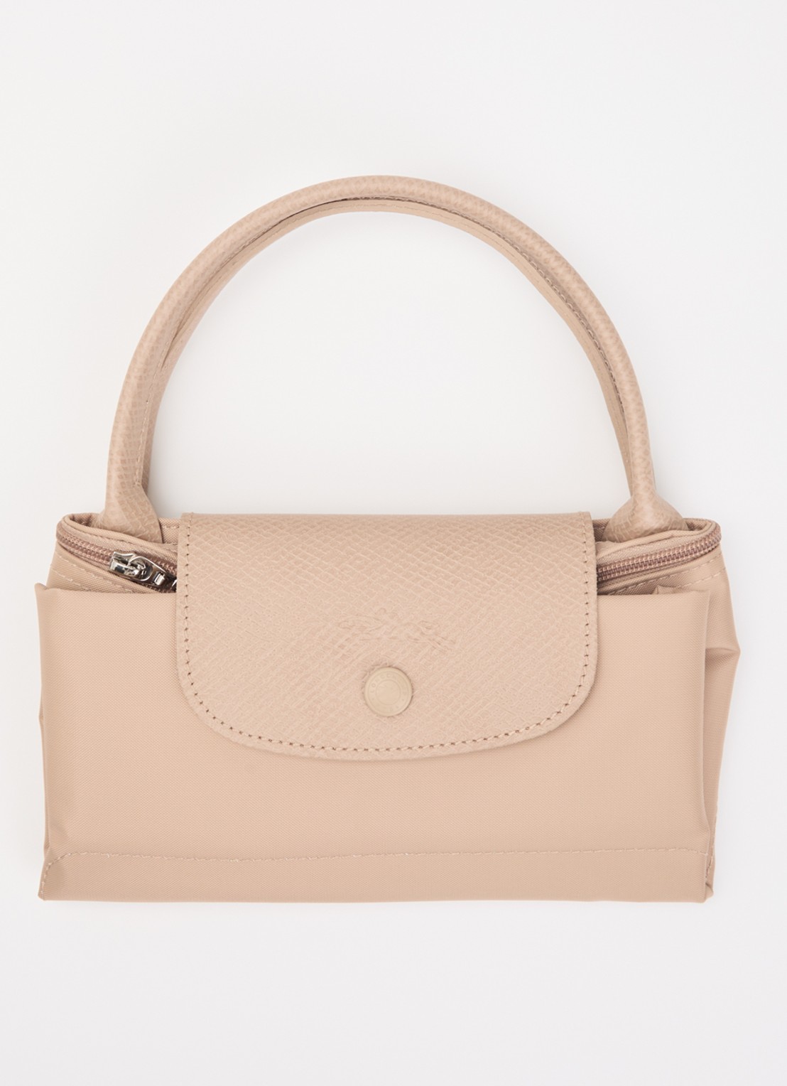 Longchamp Le Pliage One handtas S met leren details - detail 6 beige