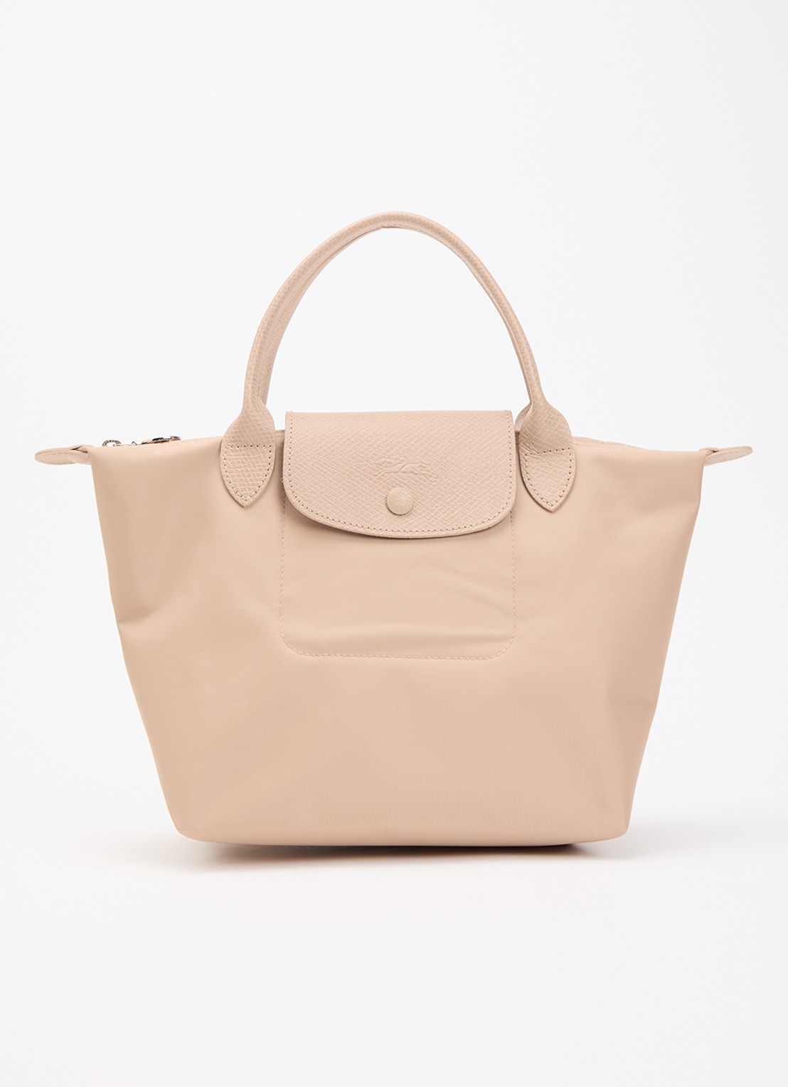 Longchamp Le Pliage One handtas S met leren details - voorkant beige