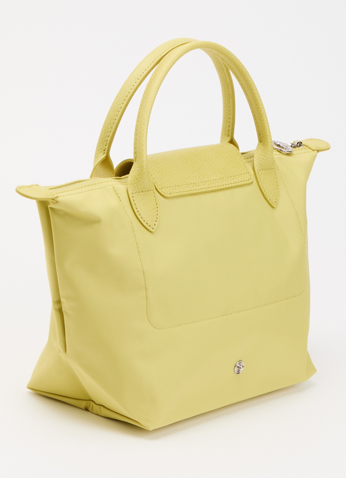 Longchamp Le Pliage One handtas S met leren details - achterkant lime