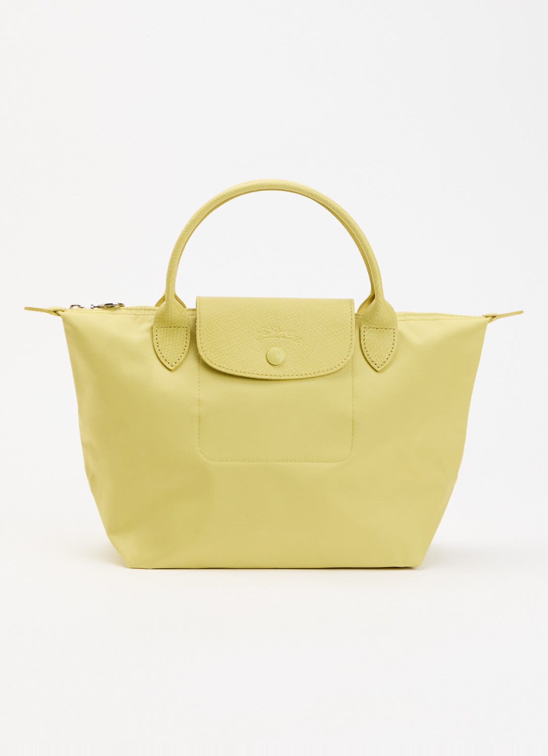 Longchamp Le Pliage One handtas S met leren details - voorkant 2 lime