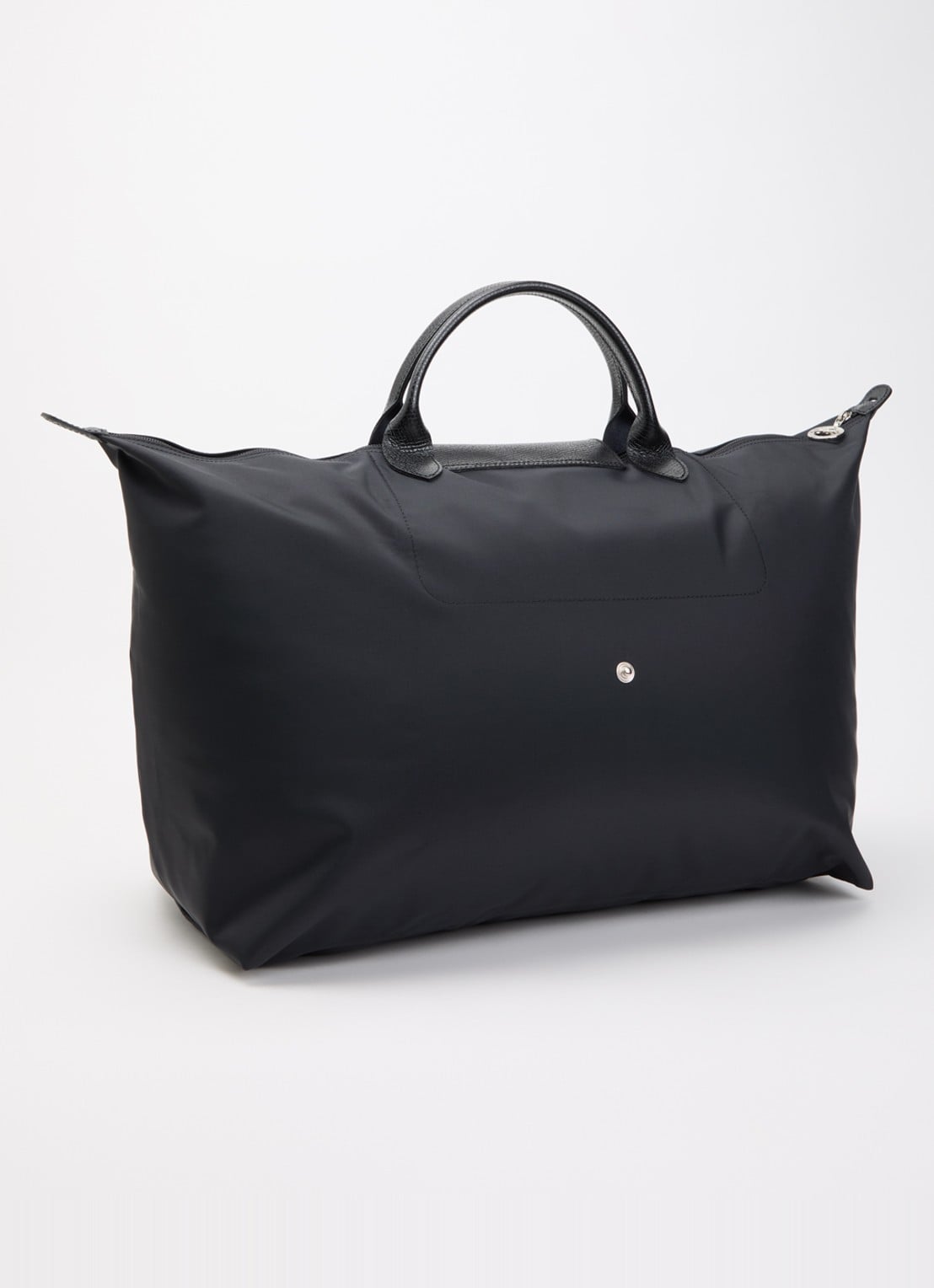 Longchamp Le Pliage One reistas L met leren details - achterkant 7 zwart