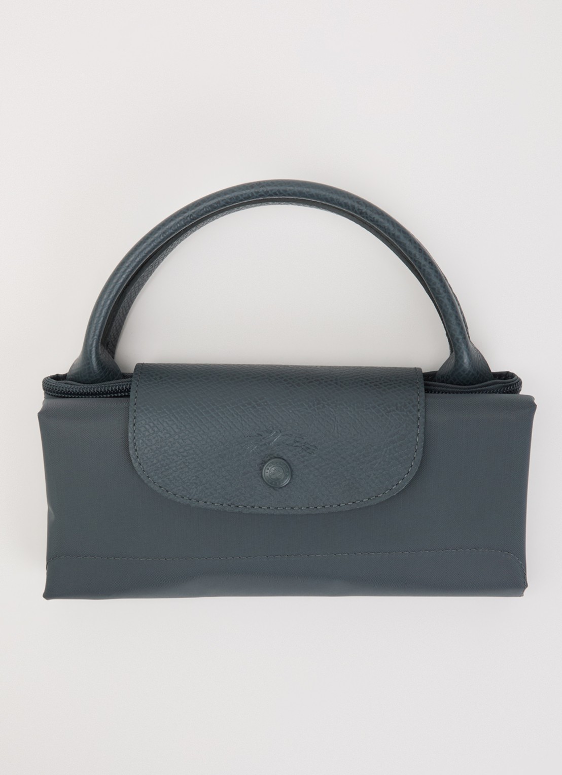 Longchamp Le Pliage One reistas L met leren details - detail 3 staalblauw