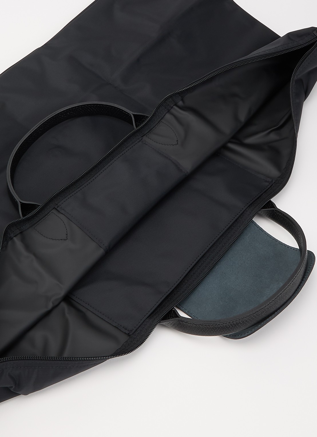 Longchamp Le Pliage One reistas XL met leren details - detail 3 zwart