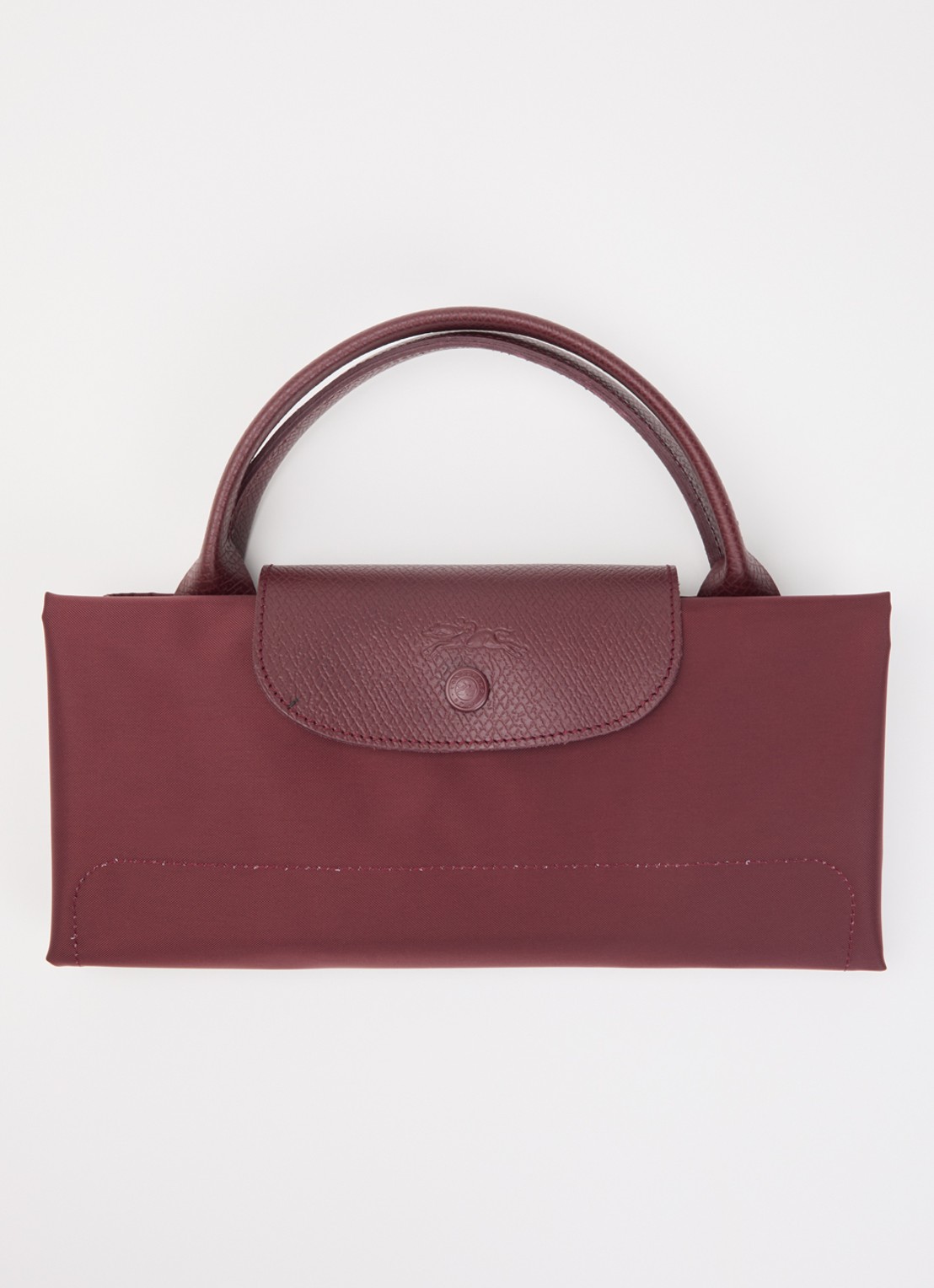 Longchamp Le Pliage One reistas XL met leren details - detail 6 bordeauxrood