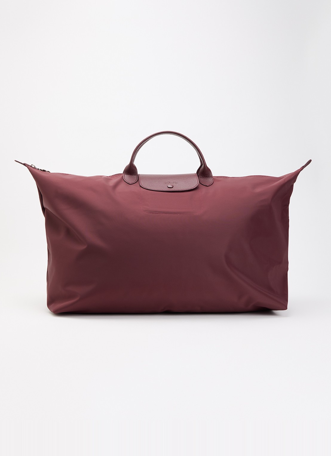 Longchamp Le Pliage One reistas XL met leren details - voorkant 2 bordeauxrood