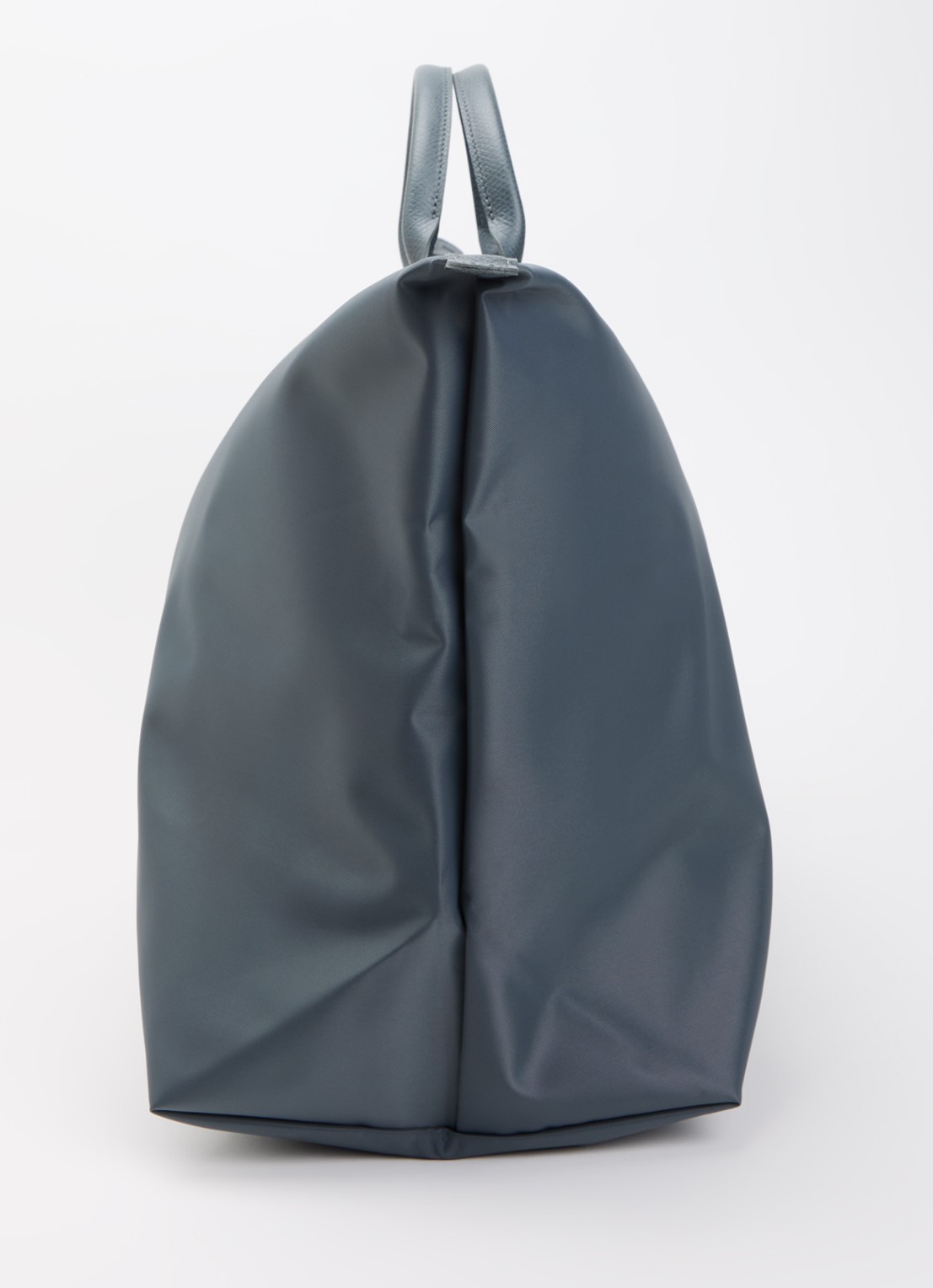 Longchamp Le Pliage One reistas XL met leren details - detail 4 staalblauw