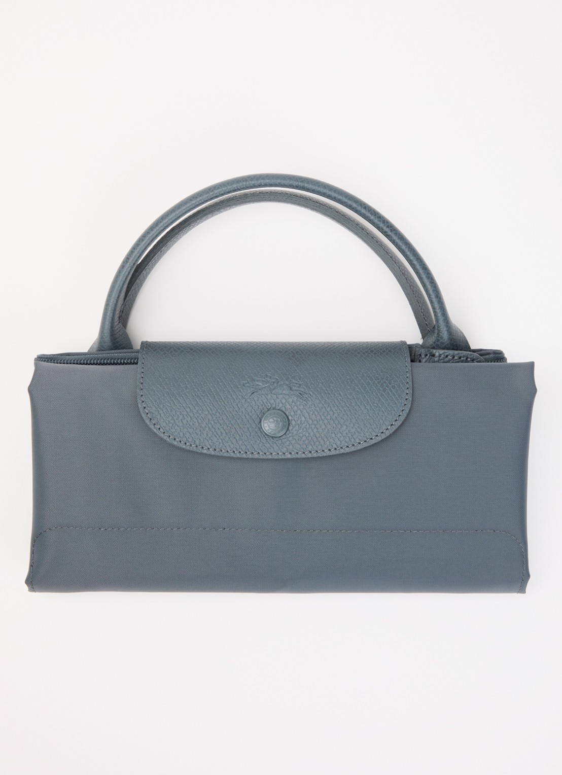 Longchamp Le Pliage One reistas XL met leren details - detail 5 staalblauw