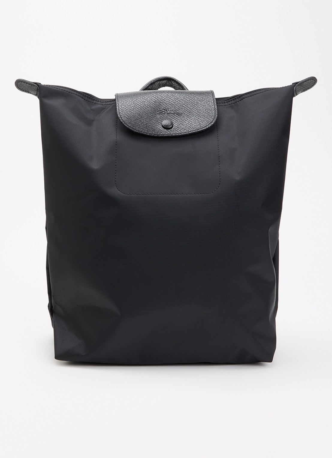 Longchamp Le Pliage One rugzak M met leren details - voorkant zwart