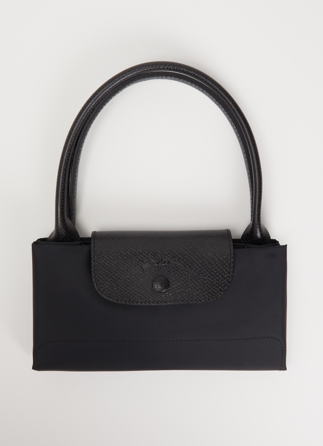 Longchamp Le Pliage One schoudertas L met leren details - detail 4 zwart