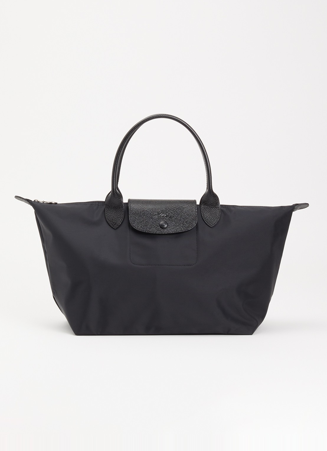 Longchamp Le Pliage One schoudertas L met leren details - voorkant zwart