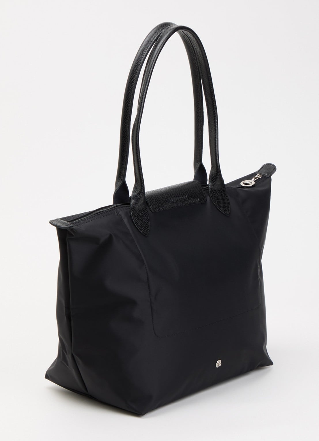 Longchamp Le Pliage One schoudertas L met leren details - achterkant 3 zwart