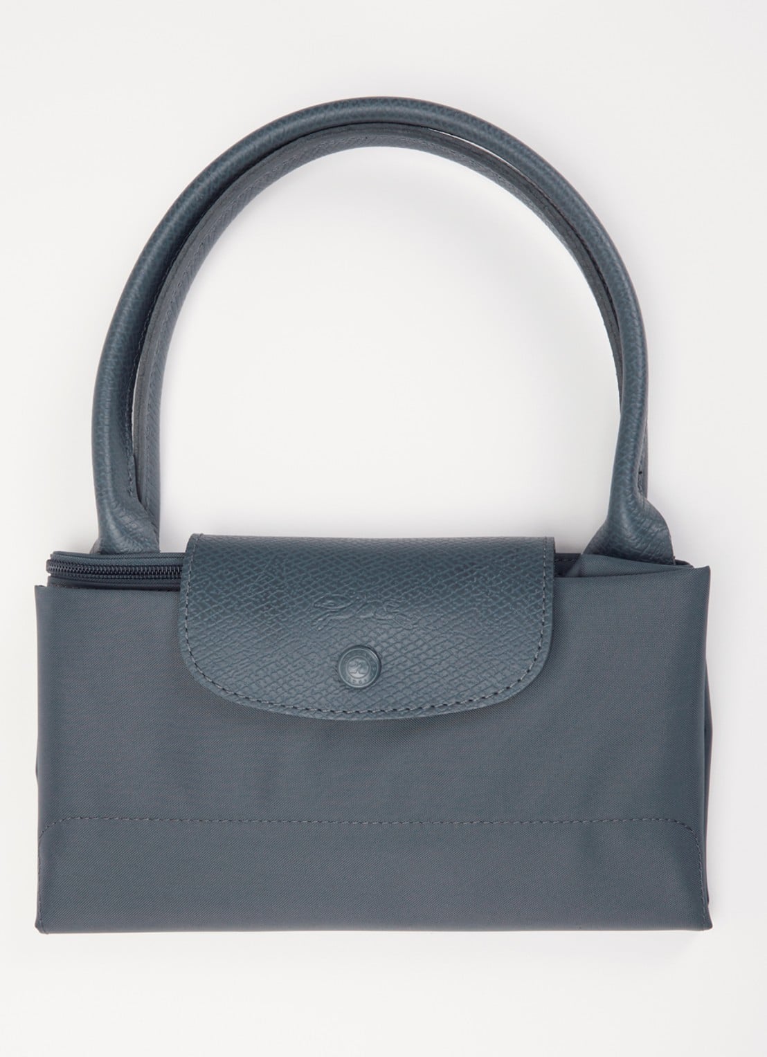 Longchamp Le Pliage One schoudertas L met leren details - detail 4 antraciet