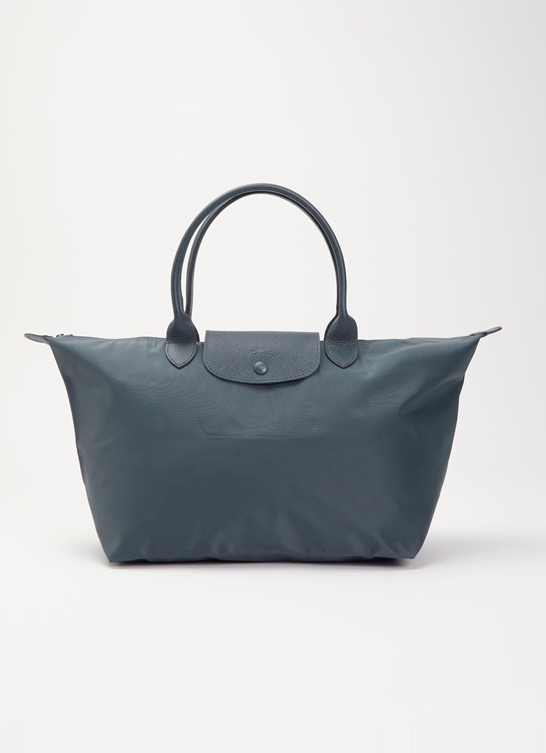Longchamp Le Pliage One schoudertas L met leren details - voorkant antraciet