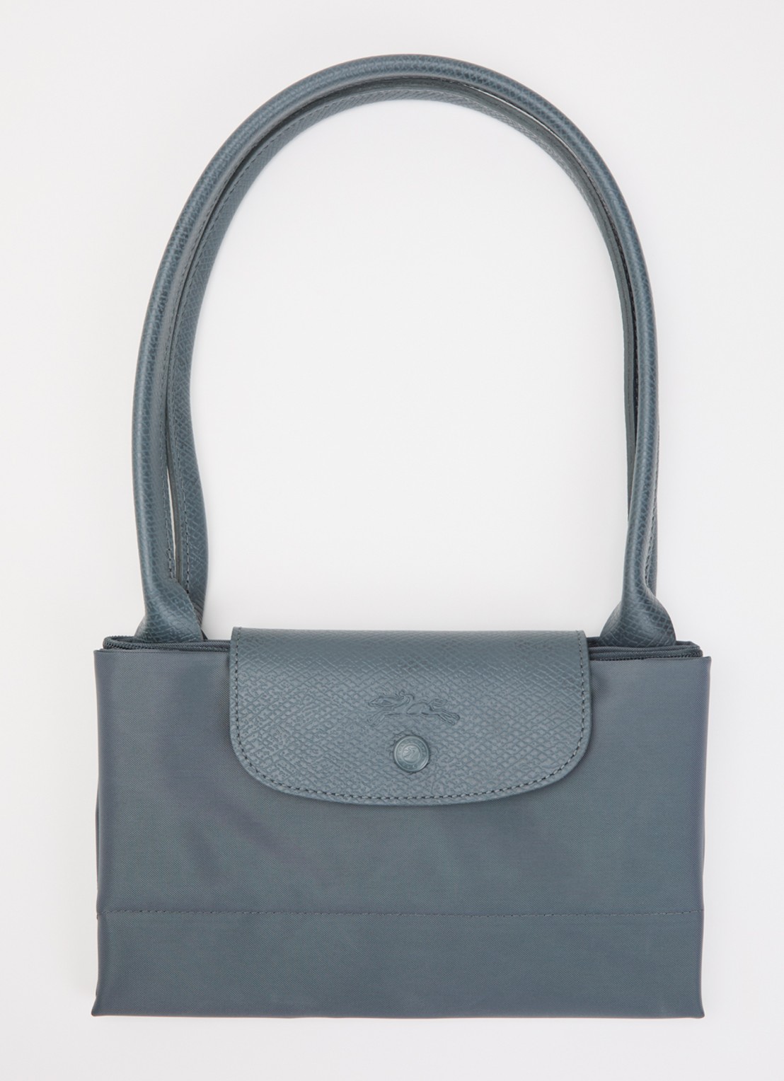 Longchamp Le Pliage One schoudertas L met leren details - detail 6 antraciet