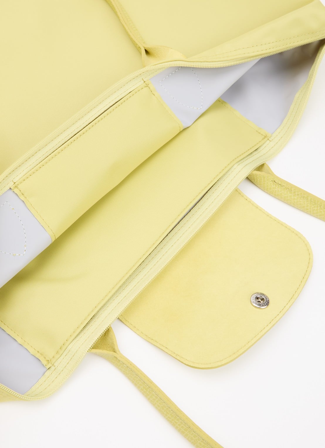 Longchamp Le Pliage One schoudertas L met leren details - detail 4 lime