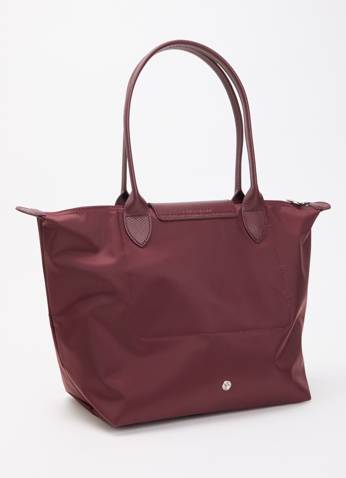 Longchamp Le pliage One schoudertas M met details van leer - achterkant 3 aubergine