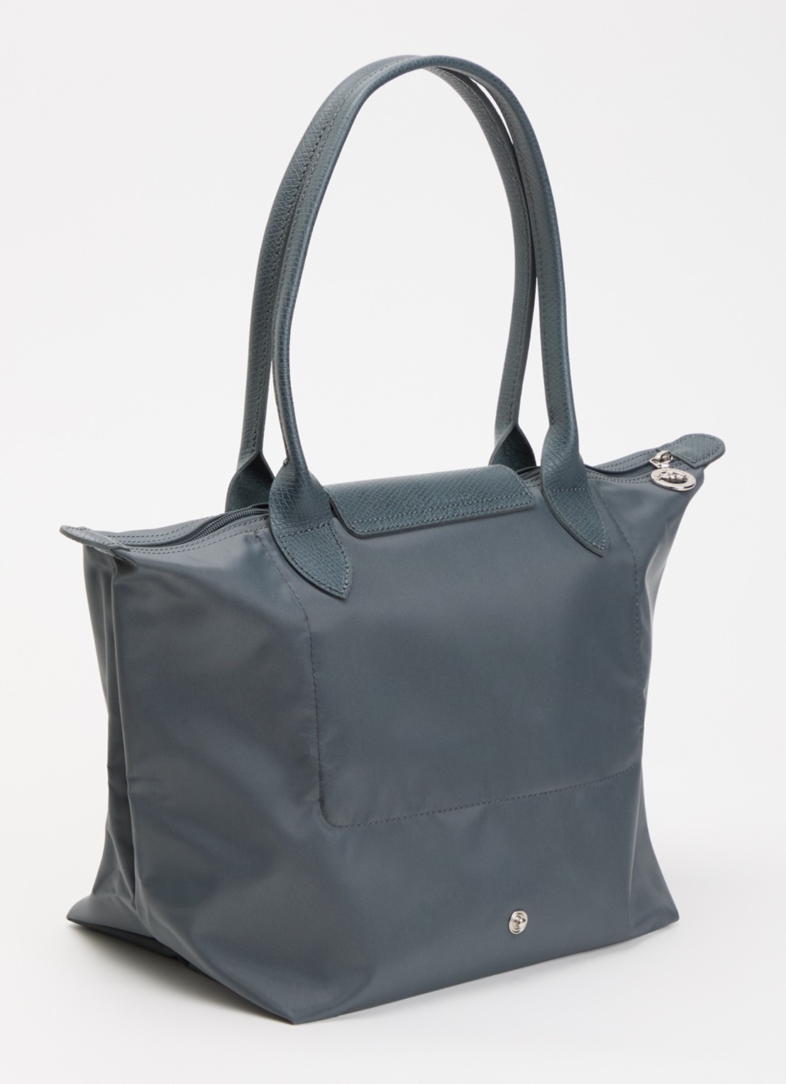Longchamp Le pliage One schoudertas M met details van leer - achterkant 3 staalblauw