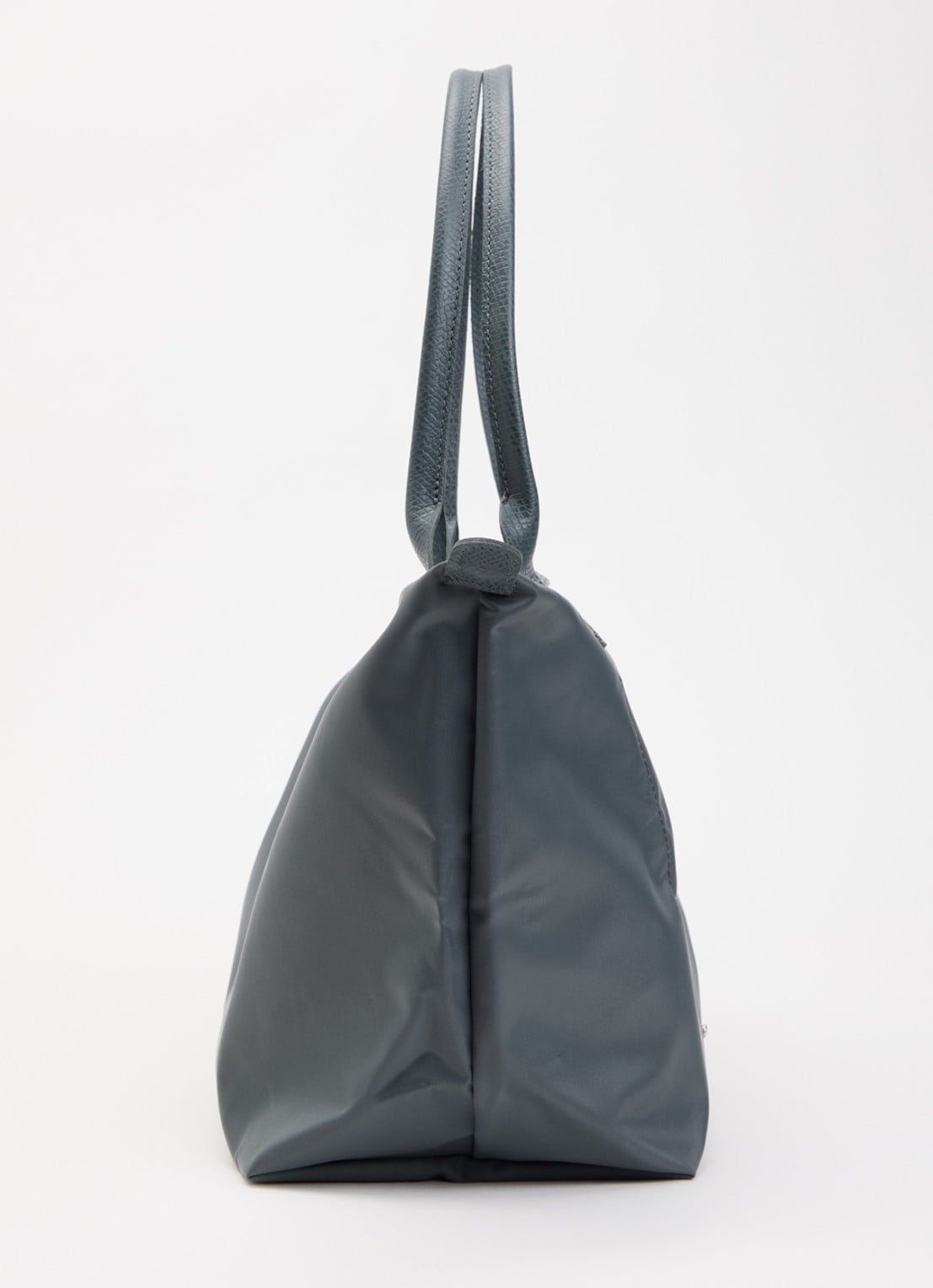 Longchamp Le pliage One schoudertas M met details van leer - detail 5 staalblauw