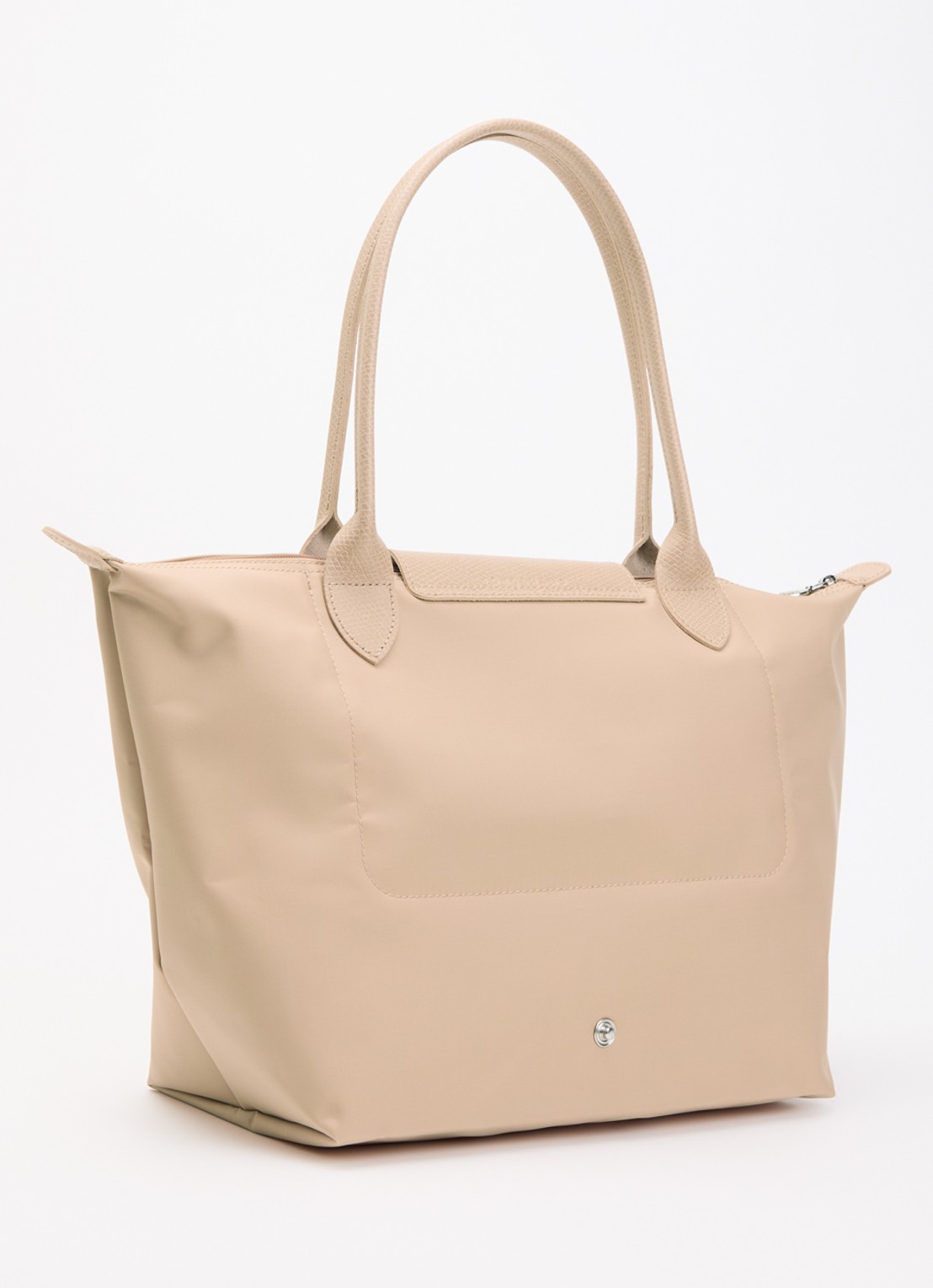 Longchamp Le pliage One schoudertas M met details van leer - achterkant beige