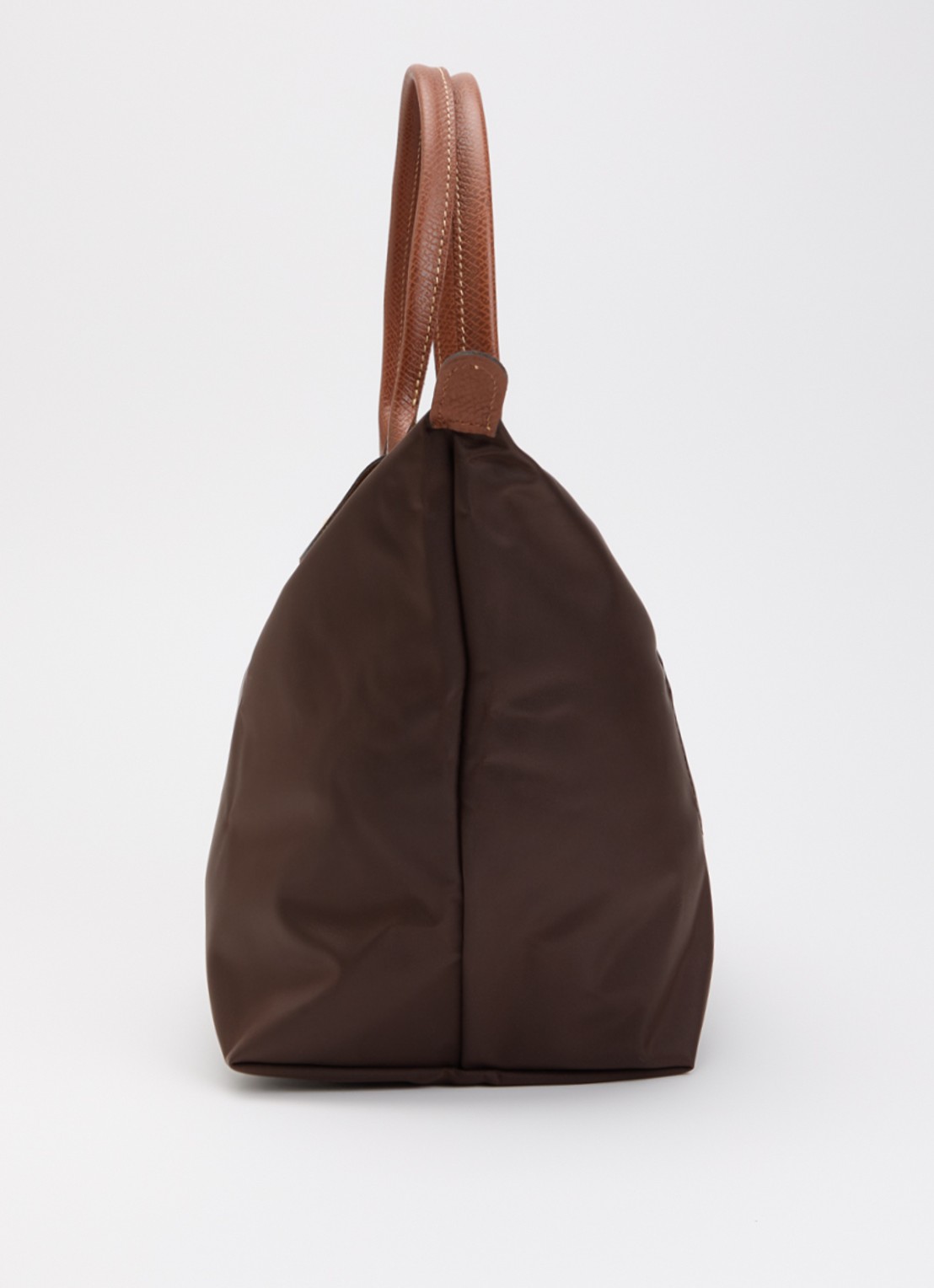 Longchamp Le Pliage Original handtas L met leren details - detail 2 donkerbruin