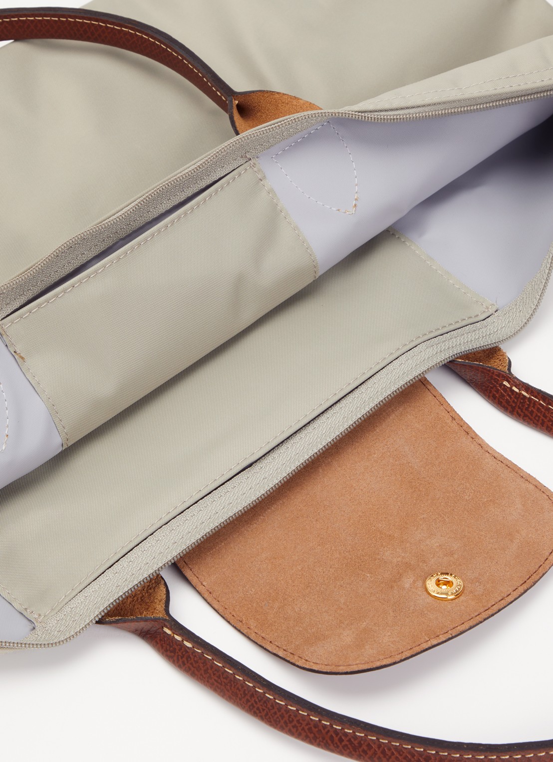 Longchamp Le Pliage Original handtas L met leren details - detail taupe