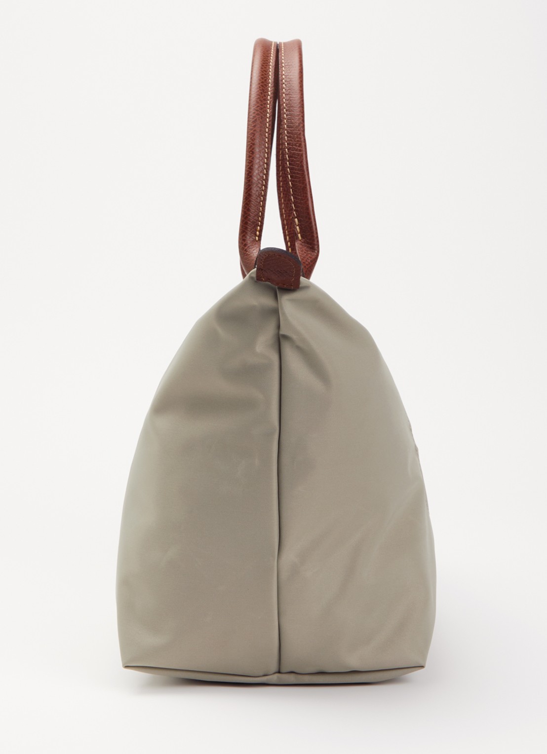Longchamp Le Pliage Original handtas L met leren details - detail 2 taupe