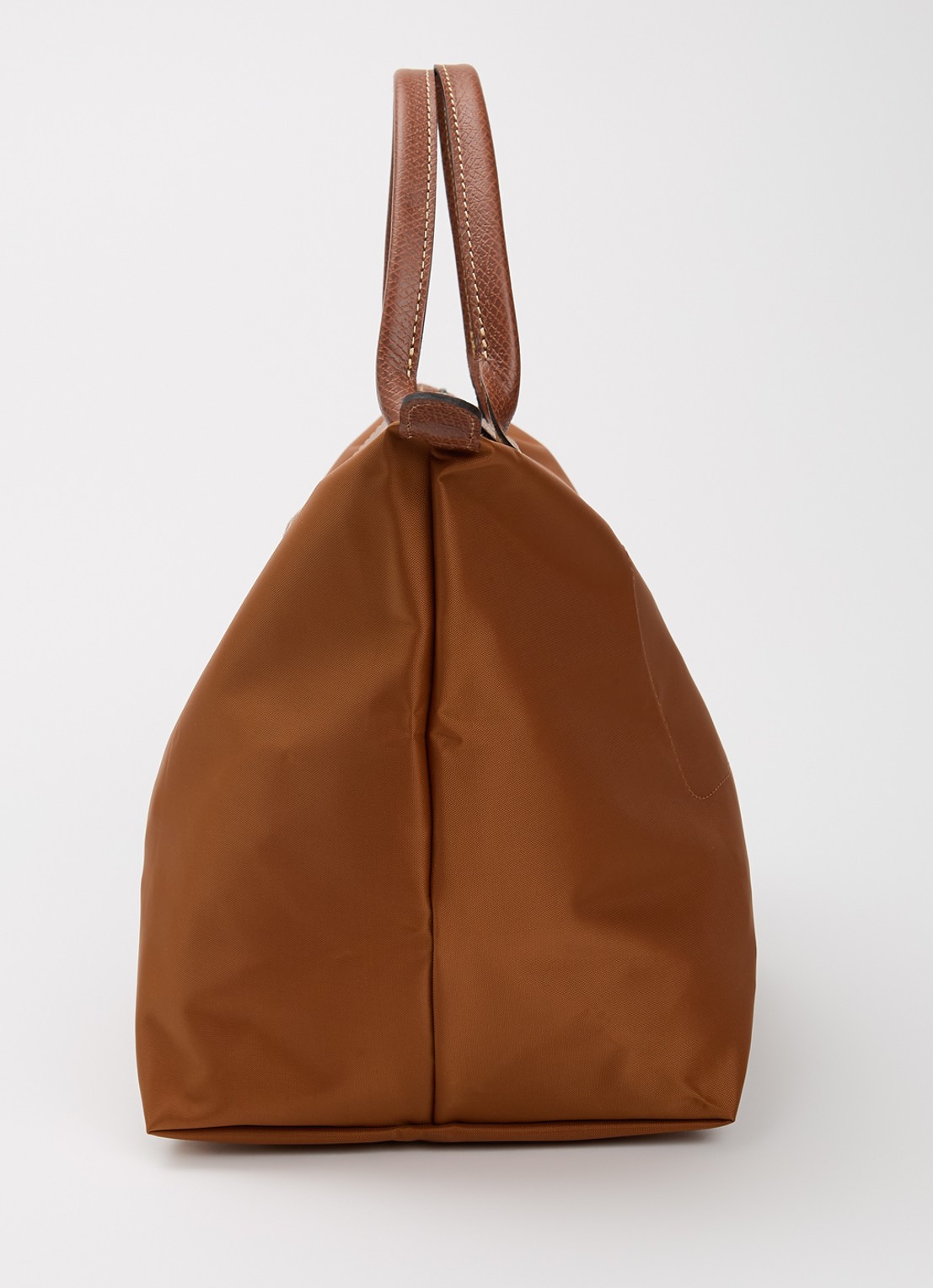 Longchamp Le Pliage Original handtas M met leren details - detail 2 cognac