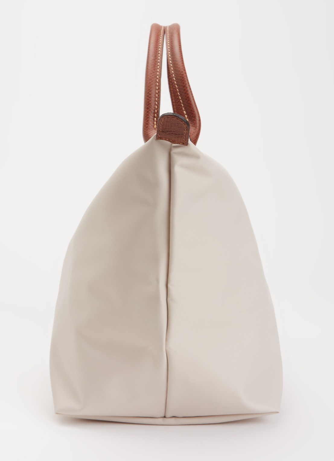 Longchamp Le Pliage Original handtas M met leren details - detail 2 creme