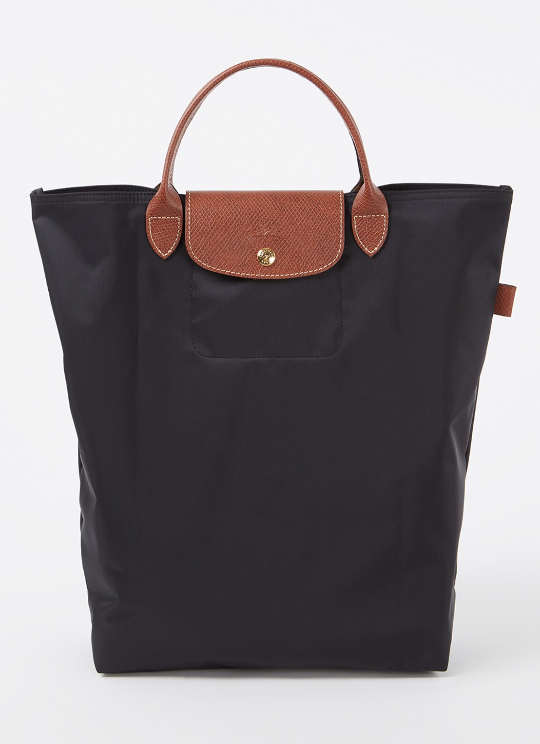 Longchamp Le Pliage Original handtas M met leren details - voorkant zwart