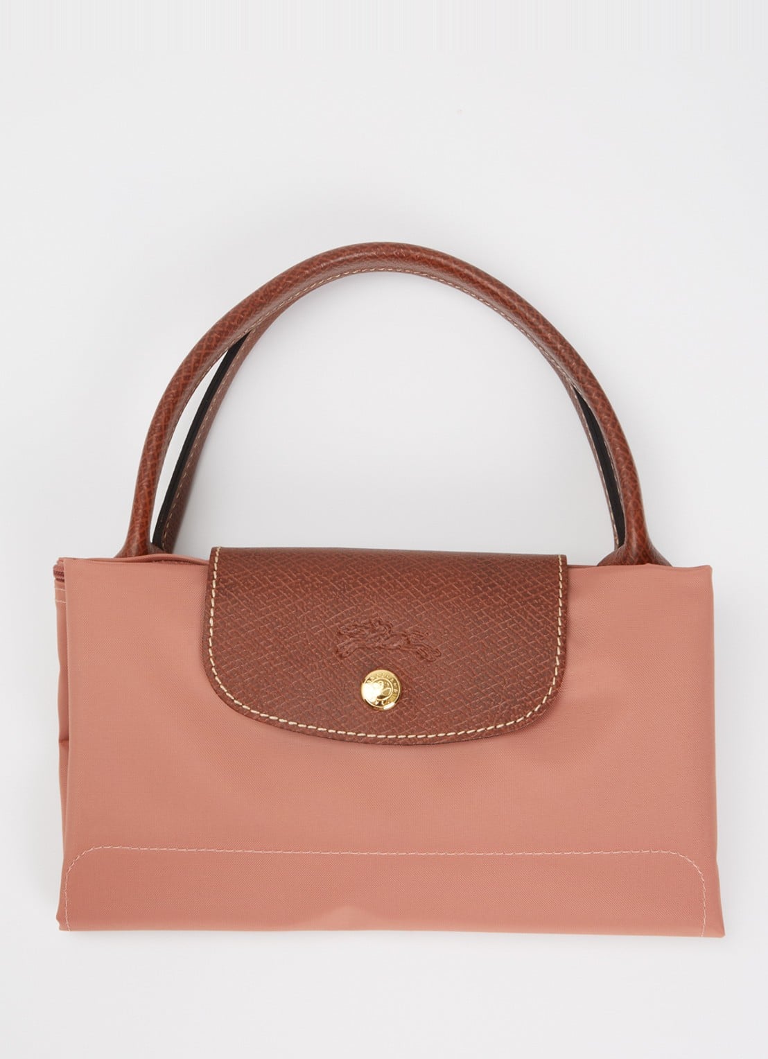 Longchamp Le Pliage Original handtas M met leren details - detail 3 oudroze