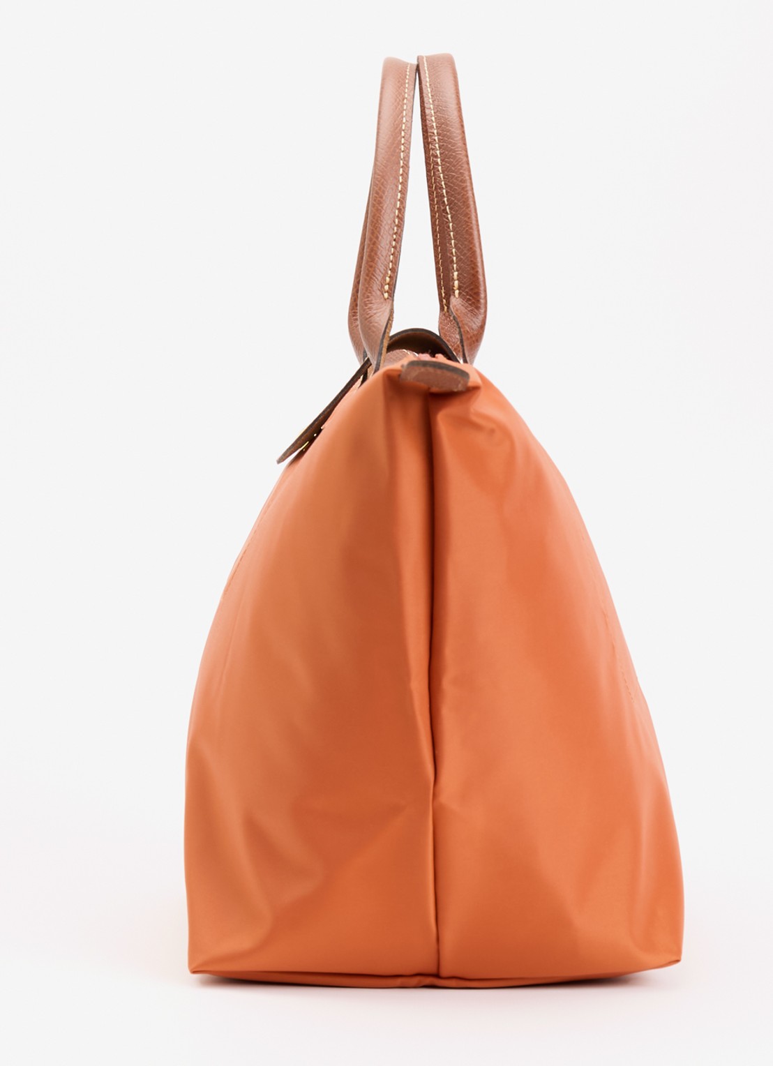 Longchamp Le Pliage Original handtas M met leren details - detail 2 oranjebruin