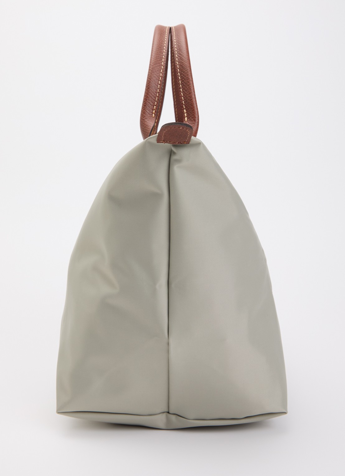 Longchamp Le Pliage Original handtas M met leren details - detail 5 donkergrijs