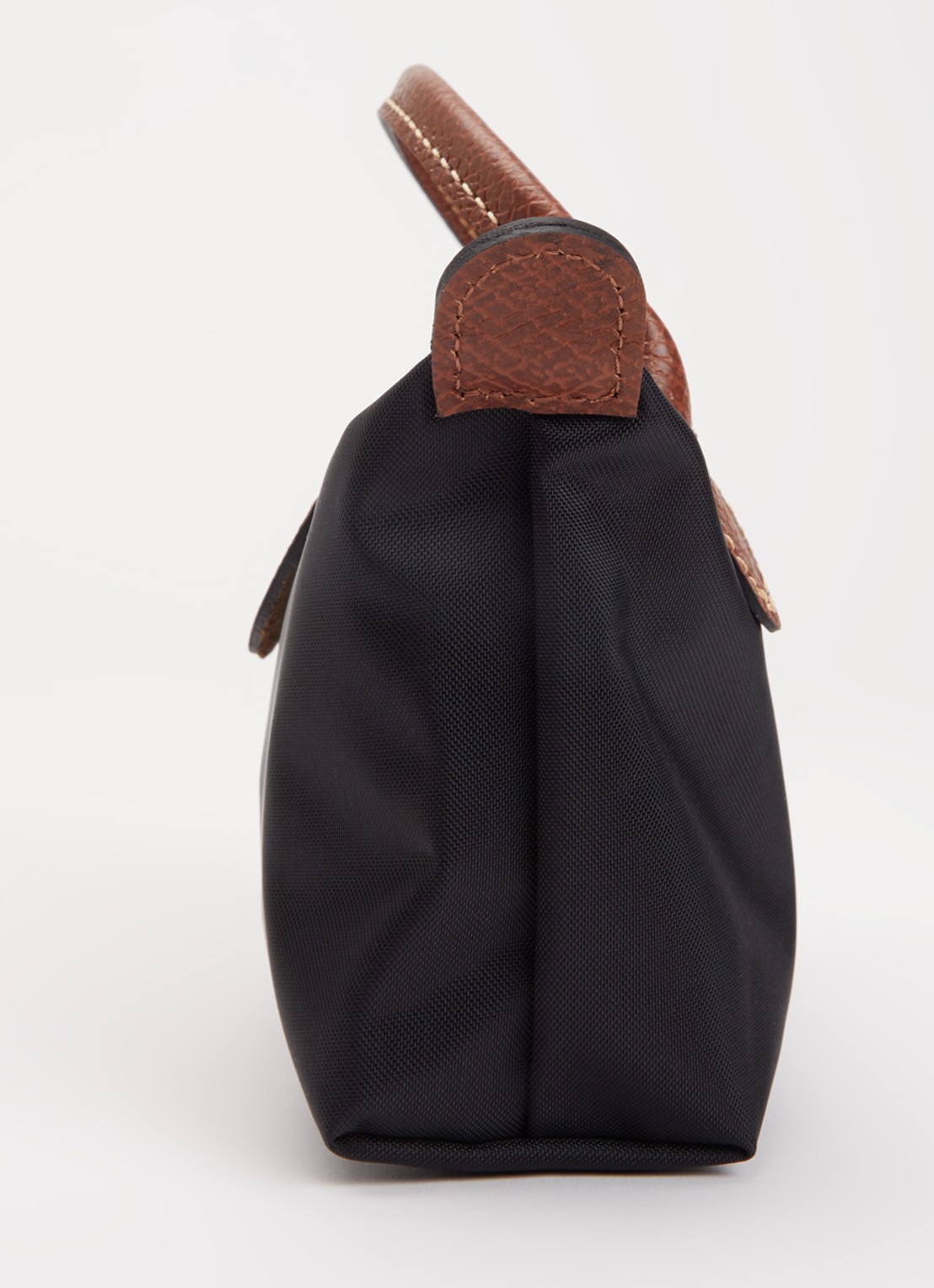 Longchamp Le Pliage Original handtas met leren details - detail 2 zwart