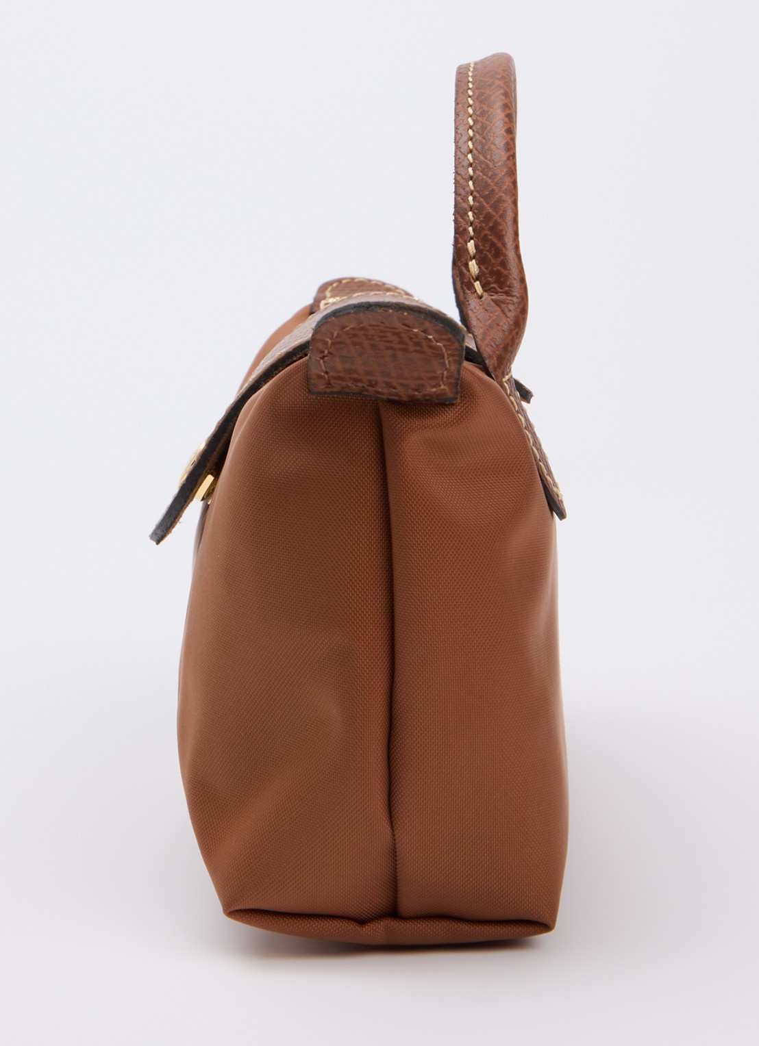 Longchamp Le Pliage Original handtas met leren details - detail 3 cognac
