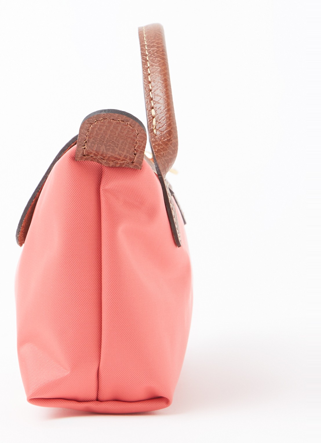 Longchamp Le Pliage Original handtas met leren details - detail 2 donkerroze