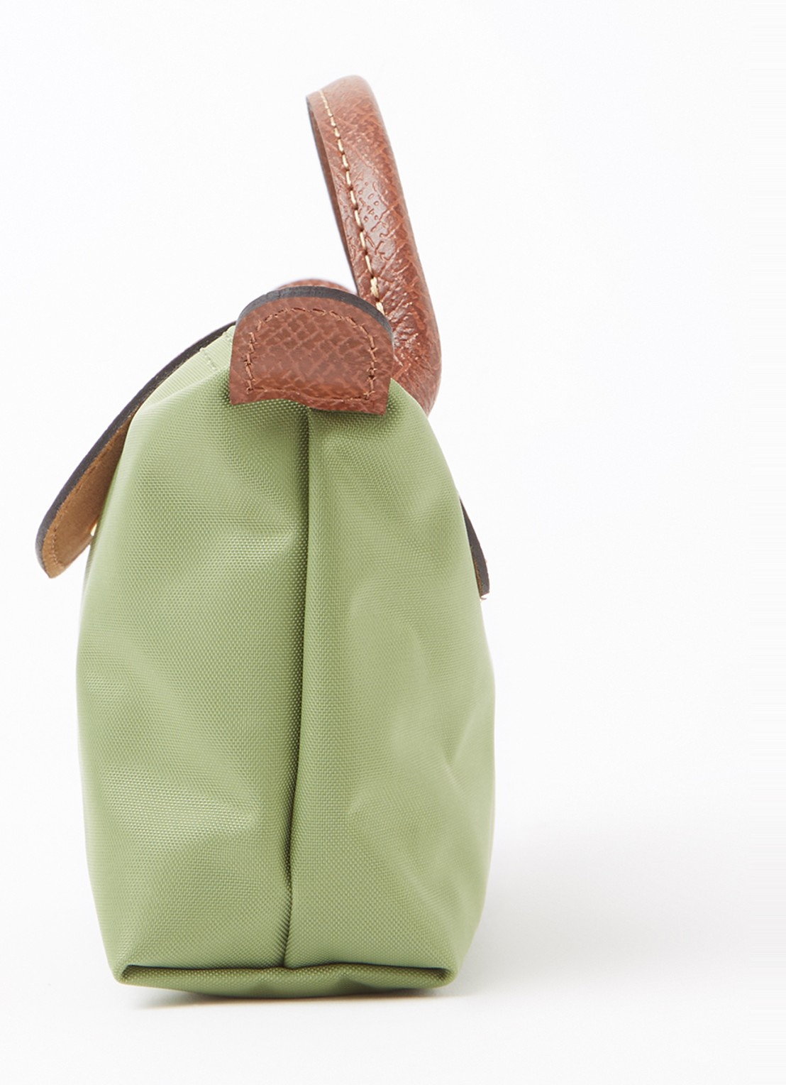 Longchamp Le Pliage Original handtas met leren details - detail 5 groen