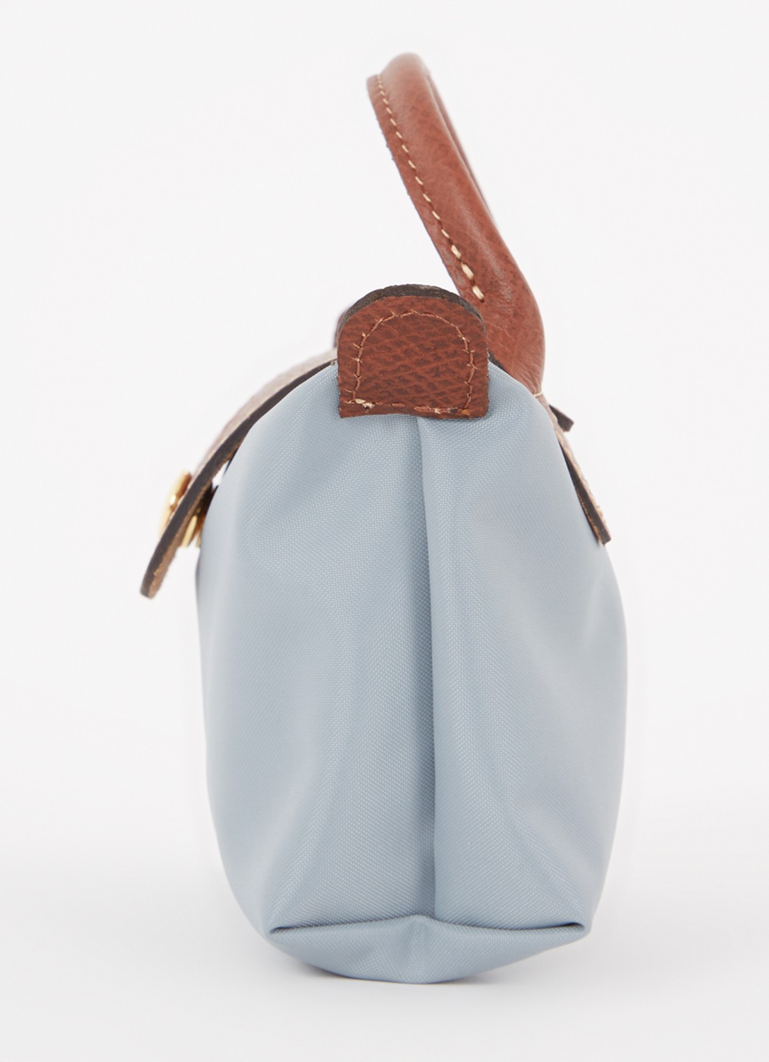 Longchamp Le Pliage Original handtas met leren details - detail 3 grijsmele