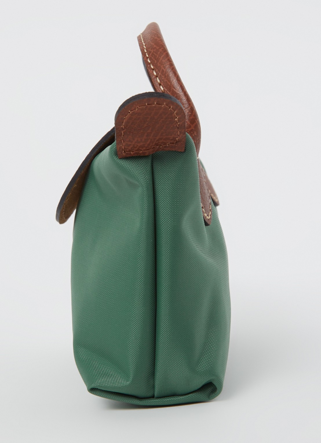 Longchamp Le Pliage Original handtas met leren details - detail 2 zeegroen