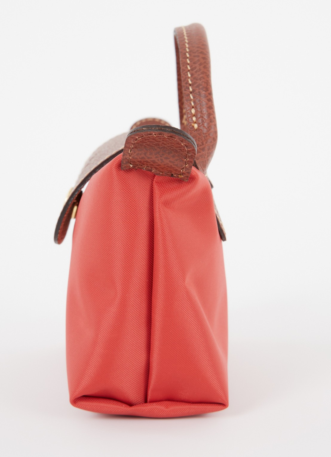 Longchamp Le Pliage Original handtas met leren details - detail 5 oranjerood