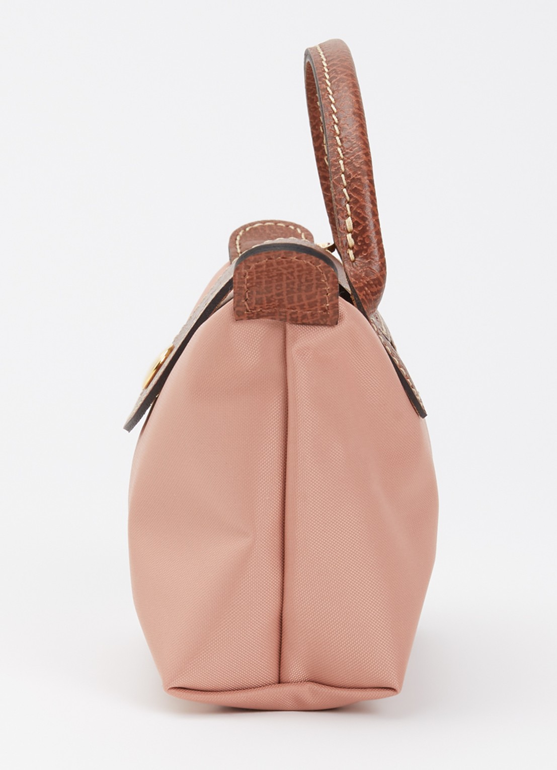 Longchamp Le Pliage Original handtas met leren details - detail 5 oudroze