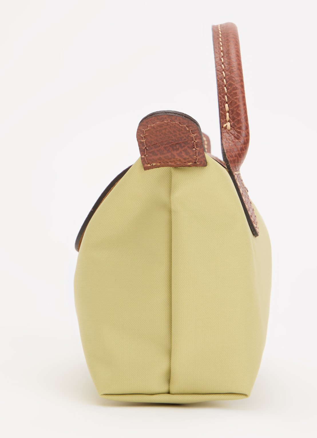 Longchamp Le Pliage Original handtas met leren details - detail 5 mosgroen