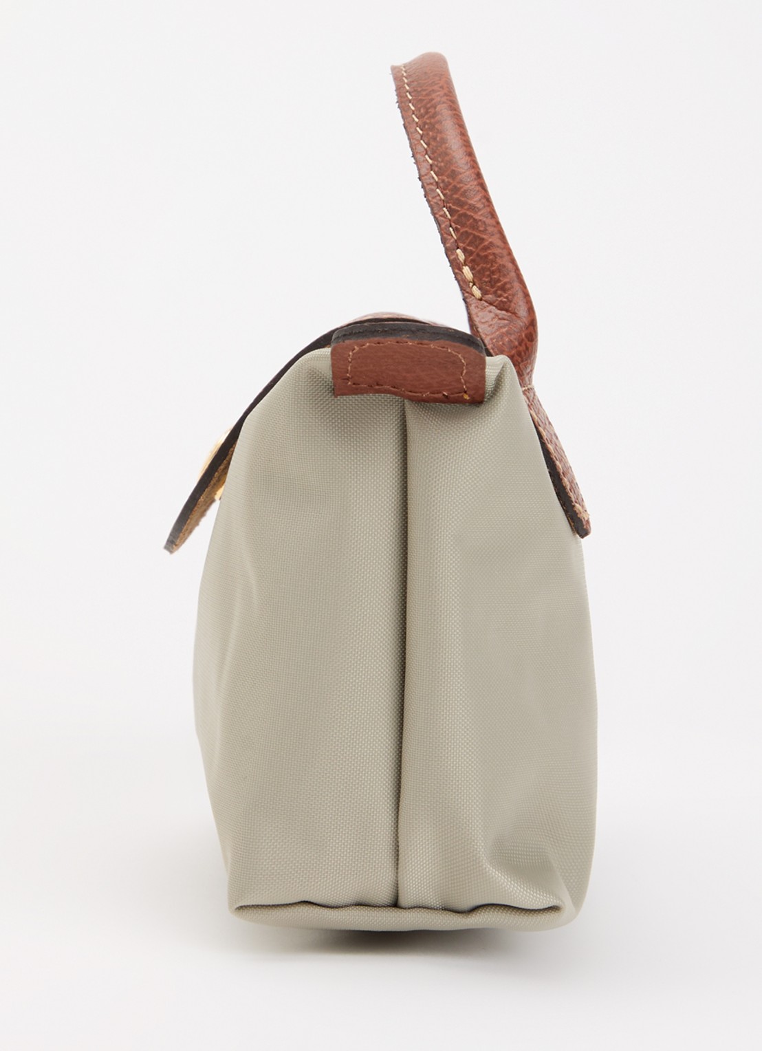 Longchamp Le Pliage Original handtas met leren details - detail 5 grijs