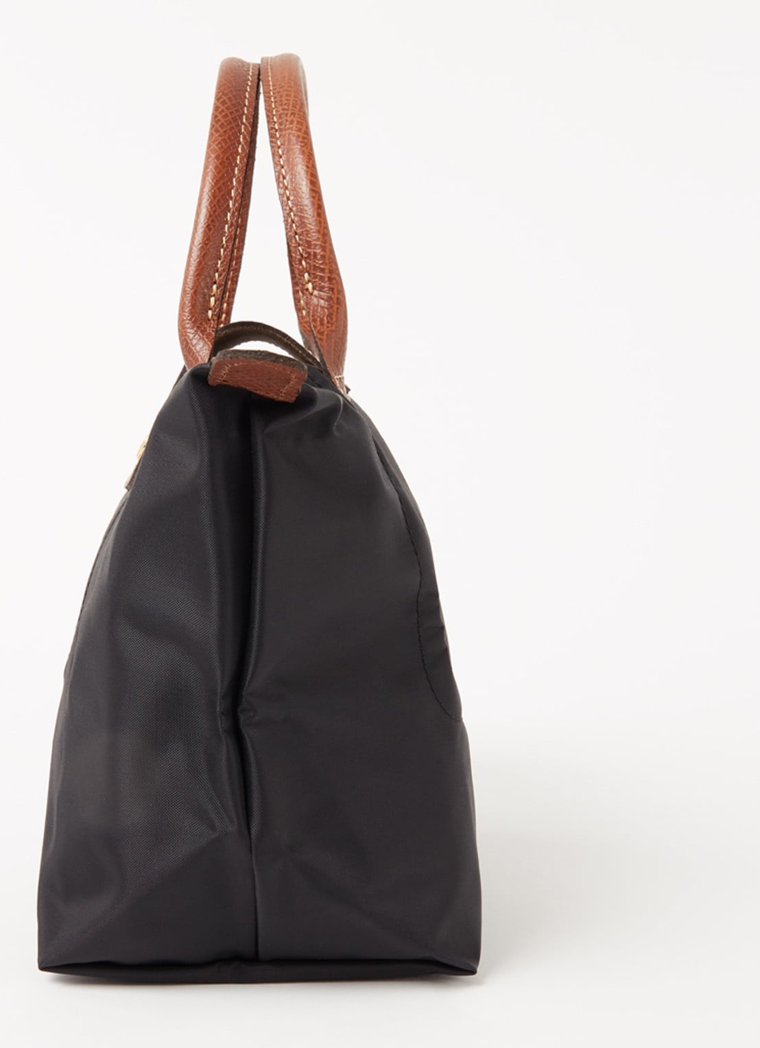 Longchamp Le Pliage Original handtas S met leren details - detail 2 zwart