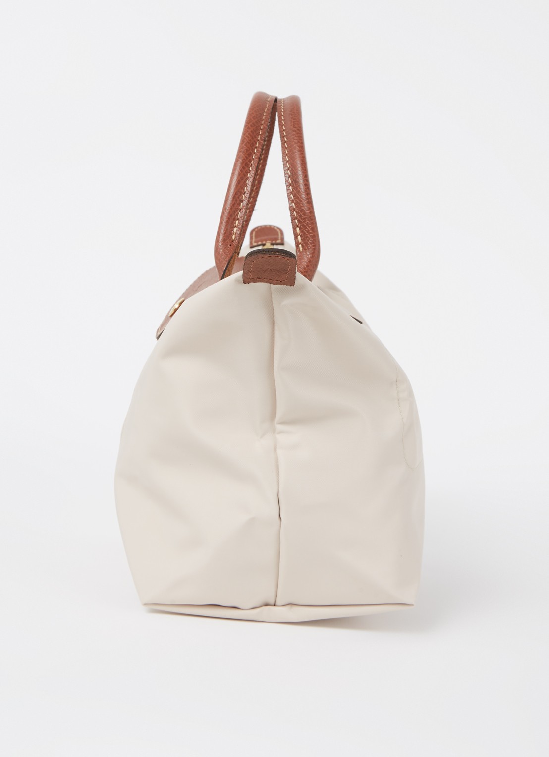 Longchamp Le Pliage Original handtas S met leren details - detail 2 creme
