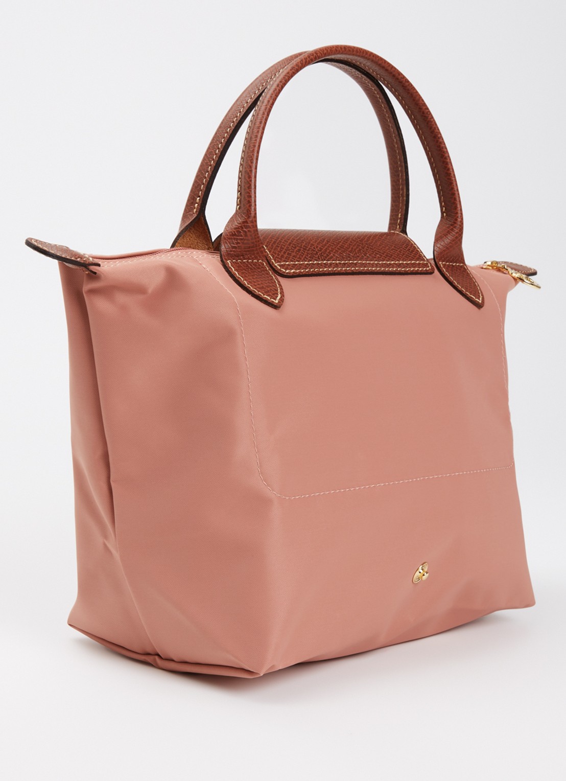 Longchamp Le Pliage Original handtas S met leren details - achterkant oudroze