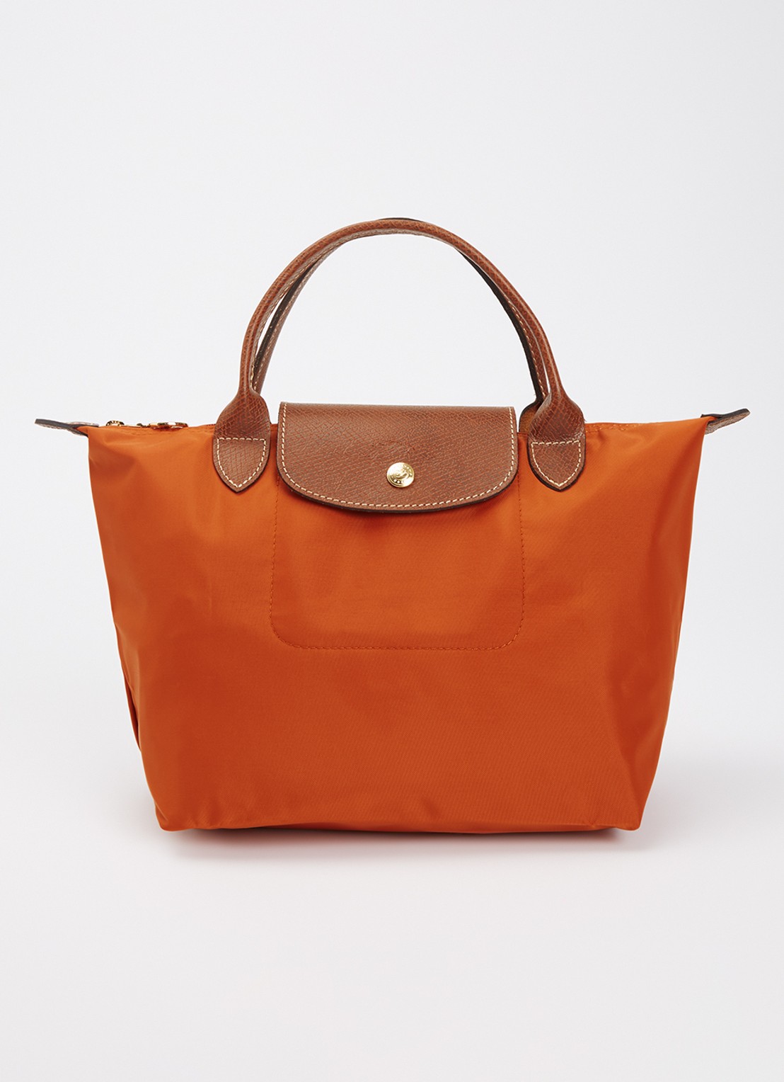 Longchamp Le Pliage Original handtas S met leren details - voorkant antraciet