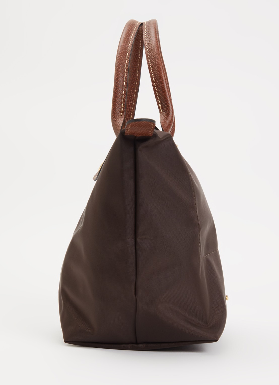 Longchamp Le Pliage Original handtas S met leren details - detail 3 chocoladebruin